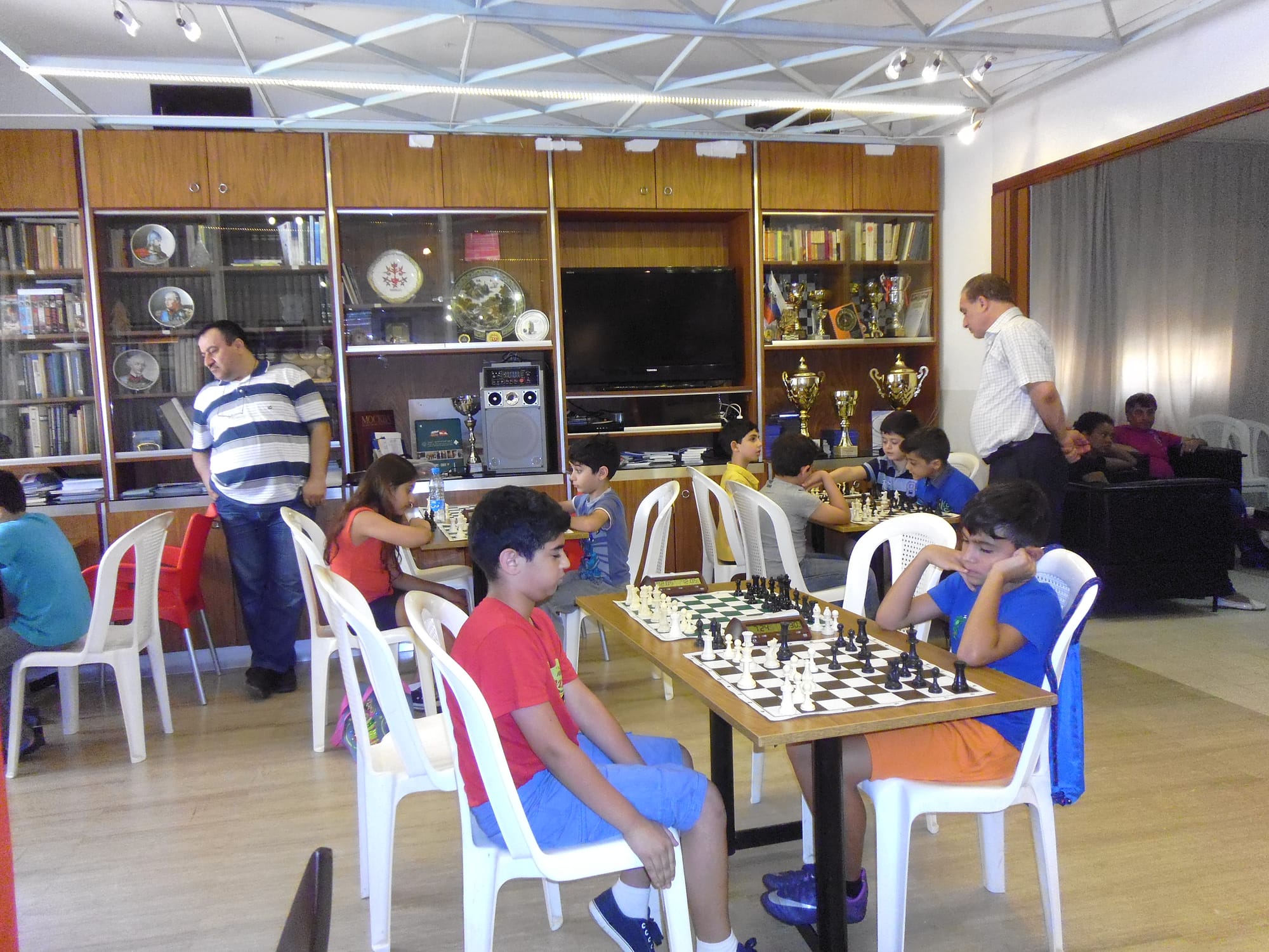 Junior players at work during a youth training session